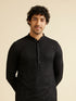 Manyavar Charcoal Black Chikankari Sequinned Kurta Set