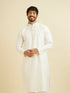 Manyavar Warm White Floral Buta Patterned Kurta Set