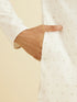 Manyavar Warm White Floral Buta Patterned Kurta Set