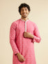 Manyavar Rani Pink Buta Embroidered Kurta Set