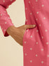 Manyavar Rani Pink Buta Embroidered Kurta Set