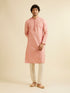 Manyavar Dusty Pink Buta Embroidered Kurta Set