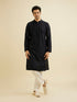 Manyavar Charcoal Black Chikankari Kurta Set with Sequin Work