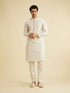 Manyavar Soft Beige Chikankari Sequin Embellished Kurta Set