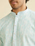 Manyavar Aqua Green Sequin Embellished Kurta Set