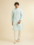 Manyavar Aqua Green Sequin Embellished Kurta Set