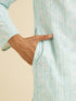 Manyavar Aqua Green Sequin Embellished Kurta Set