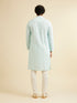 Manyavar Aqua Green Sequin Embellished Kurta Set