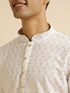 Manyavar Pink Ombre Dyed Chikankari Kurta Set