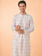 Manyavar Elegant Warm Cream Kurta Pajama