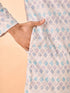 Manyavar Elegant Warm Cream Kurta Pajama