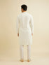 Manyavar Warm White Chikankari Embroidered Kurta Set with Sequin Work