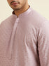 Manyavar Lilac Jaal Patterned Sequined Kurta Set