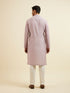 Manyavar Lilac Jaal Patterned Sequined Kurta Set
