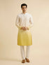 Manyavar Yellow Ombre Dyed Chikankari Kurta Set