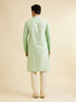 Manyavar Light Mid Green Buta Jaal Patterned Kurta Set