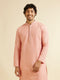 Manyavar Coral Peach Buta Jaal Patterned Kurta Set