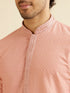 Manyavar Coral Peach Buta Jaal Patterned Kurta Set