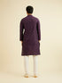 Manyavar Royal Purple Floral Buta Patterned Kurta Set