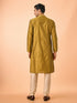 Manyavar Mehndi Green Lustrous Kurta Pajama