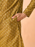 Manyavar Mehndi Green Lustrous Kurta Pajama