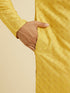 Manyavar Primrose Yellow Lattice Patterned Kurta Set