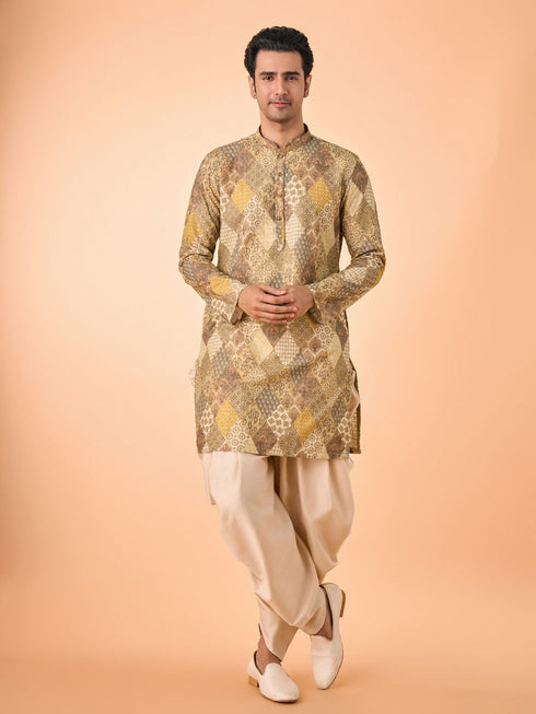 Manyavar Emerald Elegance Kurta Patiala