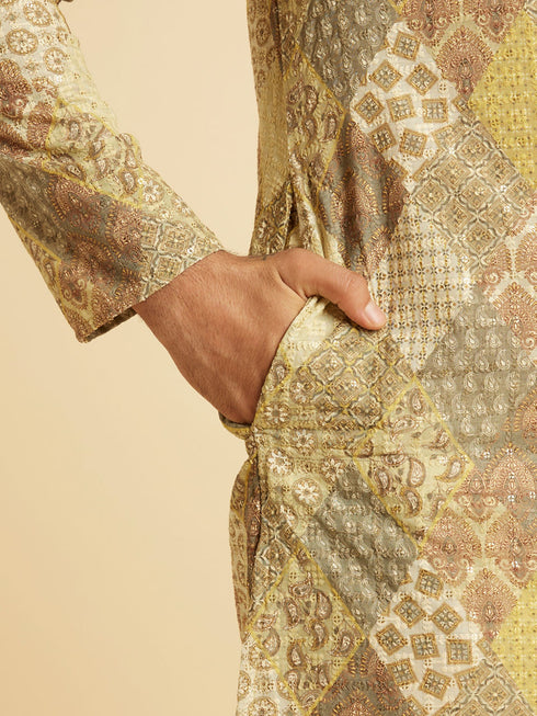Manyavar Emerald Elegance Kurta Pajama