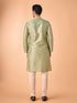 Manyavar Regal Brocade Green Kurta Pajama