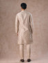 Manyavar Timeless Beige Brocade Kurta Pajama