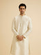 Manyavar Cream Elegance Kurta Pajama