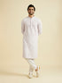 Manyavar Festive Pink Cotton Kurta Pajama