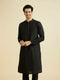 Manyavar Elegant Black Kurta Pajama