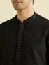Manyavar Elegant Black Kurta Pajama