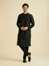 Manyavar Elegant Black Kurta Pajama