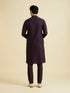 Manyavar Grand Purple Elegance Kurta Pajama