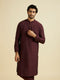 Manyavar Regal Wine Kurta Pajama Ensemble