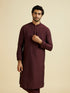 Manyavar Regal Wine Kurta Pajama Ensemble
