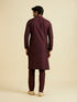 Manyavar Regal Wine Kurta Pajama Ensemble