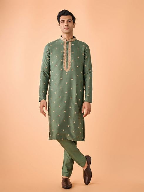 Manyavar Emerald Delight Kurta Pajama
