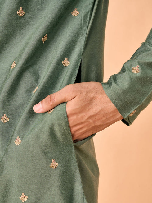 Manyavar Emerald Delight Kurta Pajama