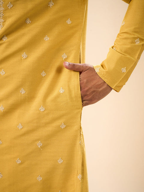 Manyavar Sun Kissed Mustard Kurta Pajama
