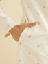 Manyavar Cream White Buta Patterned Kurta Set with Embroidered Neckline