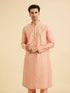 Manyavar Peach Gala Kurta Pajama