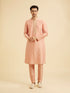 Manyavar Peach Gala Kurta Pajama