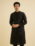 Manyavar Ebony Black Jaal Sequinned Kurta Set