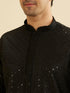 Manyavar Ebony Black Jaal Sequinned Kurta Set