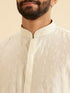 Manyavar Cream Mystic Kurta Pajama