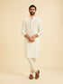 Manyavar Cream Mystic Kurta Pajama