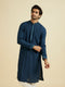 Manyavar Dark Blue Royal Elegance Kurta Pajama